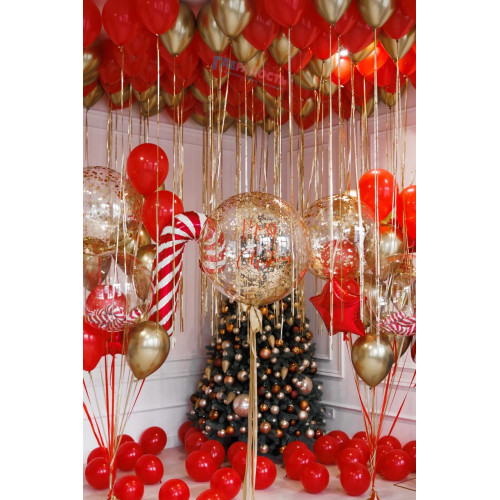 Композиция из шаров "Чудо на Новый Год"