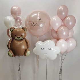 Композиция из шаров "Милая выписка в розовых тонах"