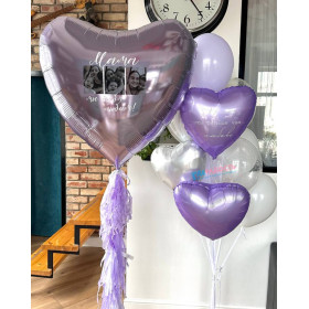 Композиция из шаров "Мама, мы тебя любим"
