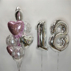 Композиция из шаров "Нежные 18 лет"