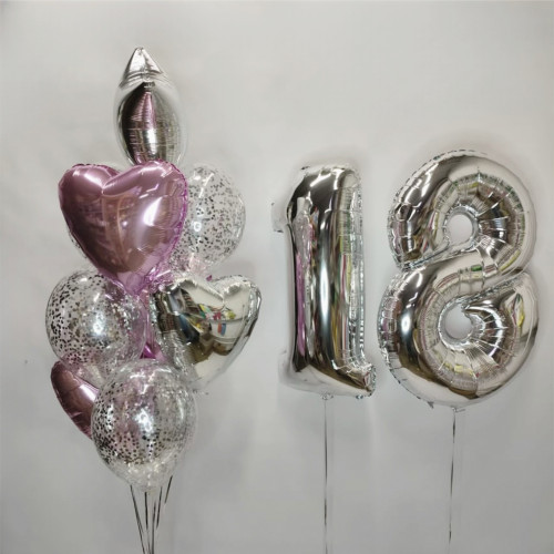 Композиция из шаров "Нежные 18 лет"