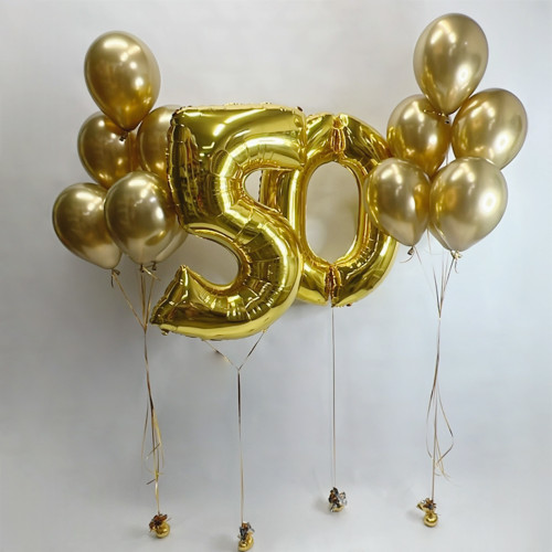 Композиция из шаров "Золотые 50 лет"