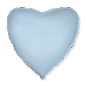 Шар Сердце голубое 81 см, макарунс