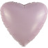 Шар Сердце фламинго 48 см, cатин