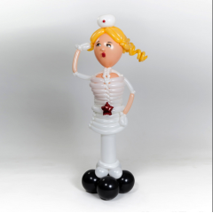 Плетеная фигура из шаров "Медсестричка"