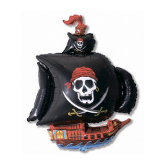 Шар фигура "Корабль пиратский", черная