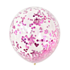 Прозрачный шар 60 см с розовым конфетти