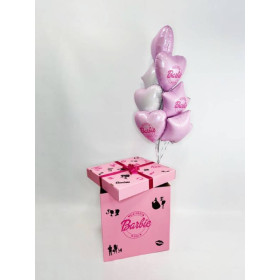 Коробка-сюрприз с шарами "Любимая Барби"