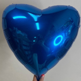 Шар сердце синий металлик 1204-0081, 46 см