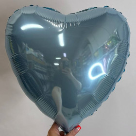 Шар сердце голубое, 46 см
