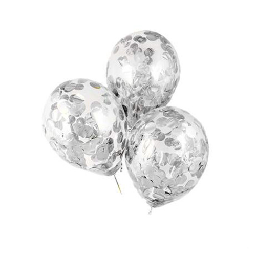 Прозрачный шар с серебряным конфетти