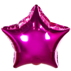 ﻿Шар Звезда 46 см, фуксия (темно-розовая) металлик