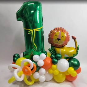 Поинт из шаров "Милый лев"