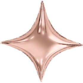 Звезда 4х-конечная, 74 см розовое золото