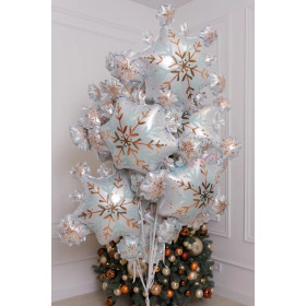 Фонтан из шаров "Снежинки"