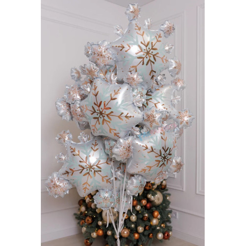 Фонтан из шаров "Снежинки"