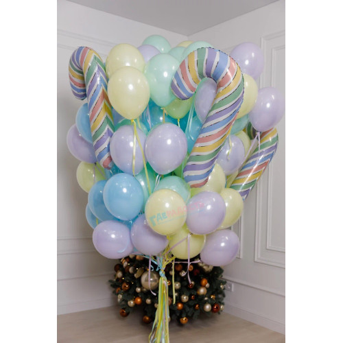 Фонтан из шаров "Леденцовый фейерверк"