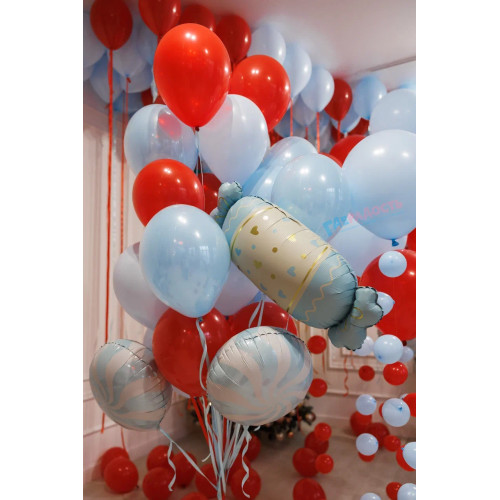 Фонтан из шаров "Новогодние сладости"