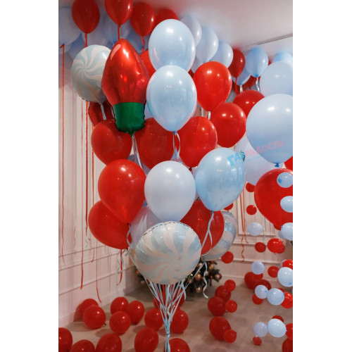 Фонтан из шаров "Новогодние сладости"