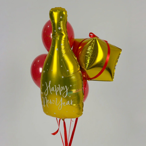 Фонтан из шаров "Новогоднее шампанское"