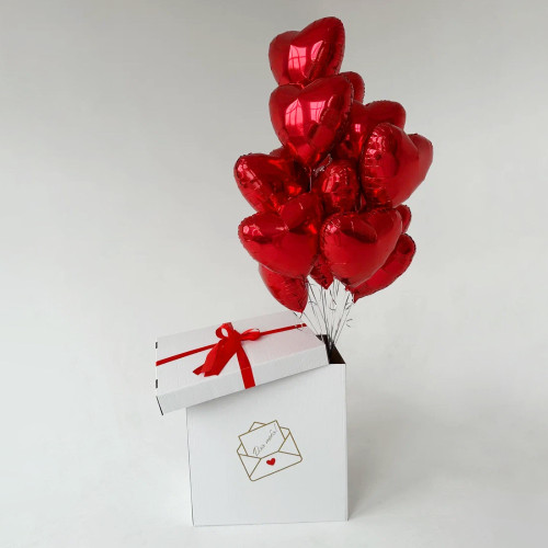 Коробка-сюрприз с шарами "Для любимых"