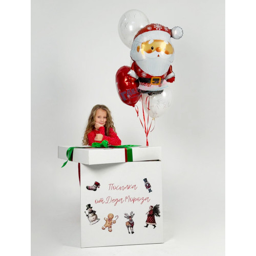 Коробка-сюрприз из шаров "Новогоднее чудо"