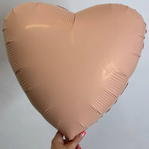 Шар сердце сатин румяна, 46 см