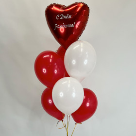 Фонтан из шаров "Поздравление с любовью"