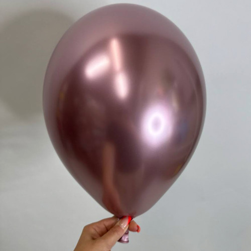 Шарик холодный розовый хром, 30 см