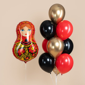 Композиция из шаров "Яркая матрешка"