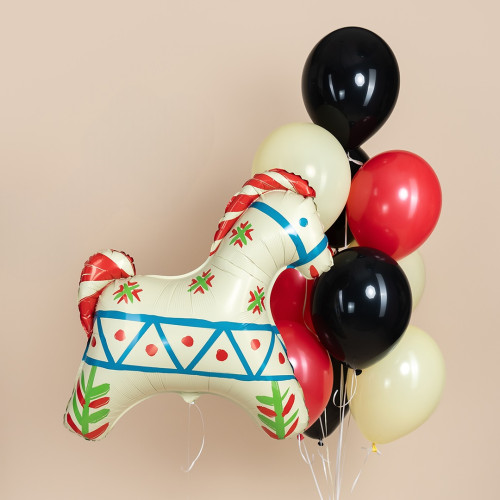 Композиция из шаров "Узорная лошадка"