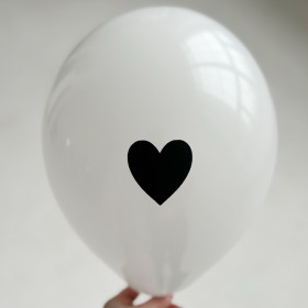Фонтан из шаров "Черно-белая любовь"