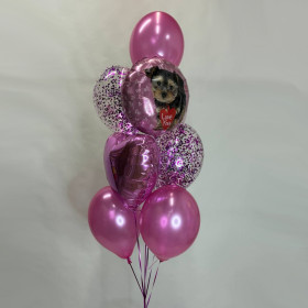 Фонтан из шаров "Милый пёсик"