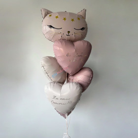 Фонтан из шаров "Нежное счастье"