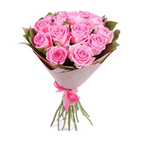15 розовых Роз (60 см)