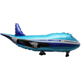 Шар фигура "Самолет синий"