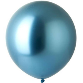 Шар хром 60 см голубой
