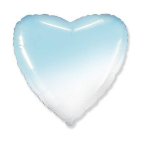 Шар-сердце Градиент голубой