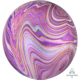 Шар 3D Сфера "Мрамор Purple", фиолетовый