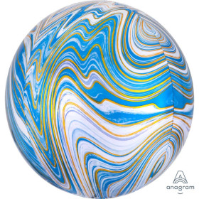 Шар 3D Сфера "Мрамор Blue", синий