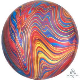 Шар 3D Сфера "Мрамор Colorful", разноцветный