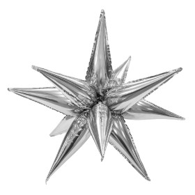 Шар-фигура Звезда большая составная, серебро