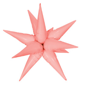 Шар-фигура Звезда составная, светло-розовый макарунс