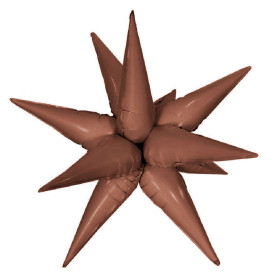 Шар-фигура Звезда составная, шоколад, сатин