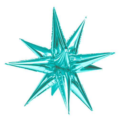 Шар-фигура Звезда составная, бирюзовая