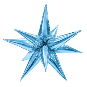 Шар-фигура Звезда большая составная, холодный голубой