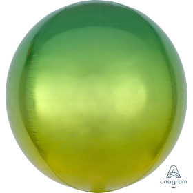 Шар сфера 3D, желто-зеленый, градиент