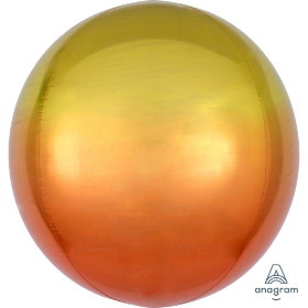 Шар сфера 3D, желто-оранжевый, градиент