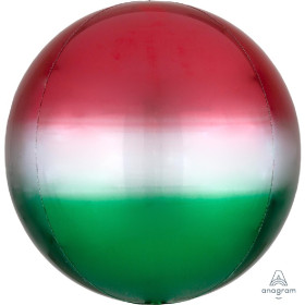 Шар сфера 3D, красно-зеленый, градиент