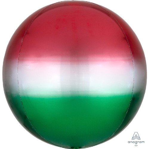 Шар сфера 3D, красно-зеленый, градиент